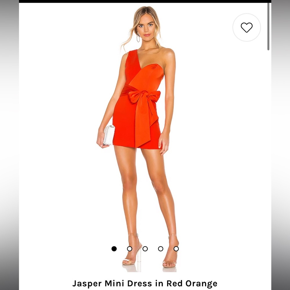 Jasper Mini Dress in Red Orange